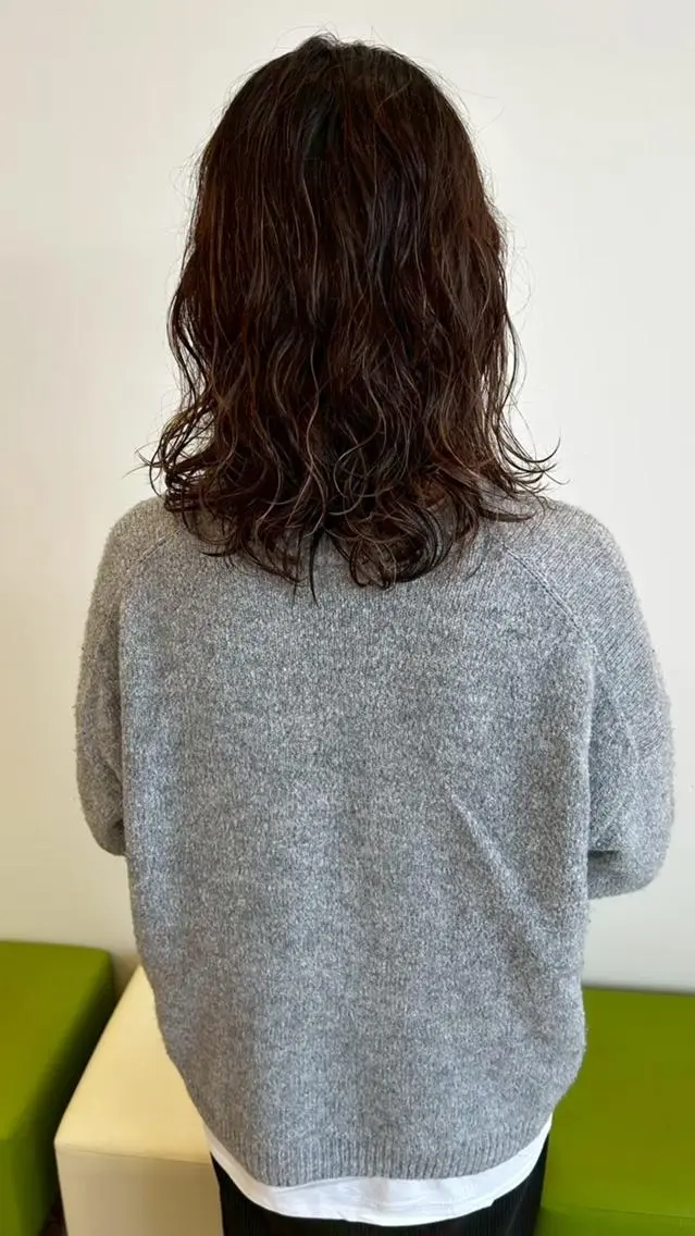 パーマ ミディアム パーマ特化✨/肥後 有紗のヘアスタイル