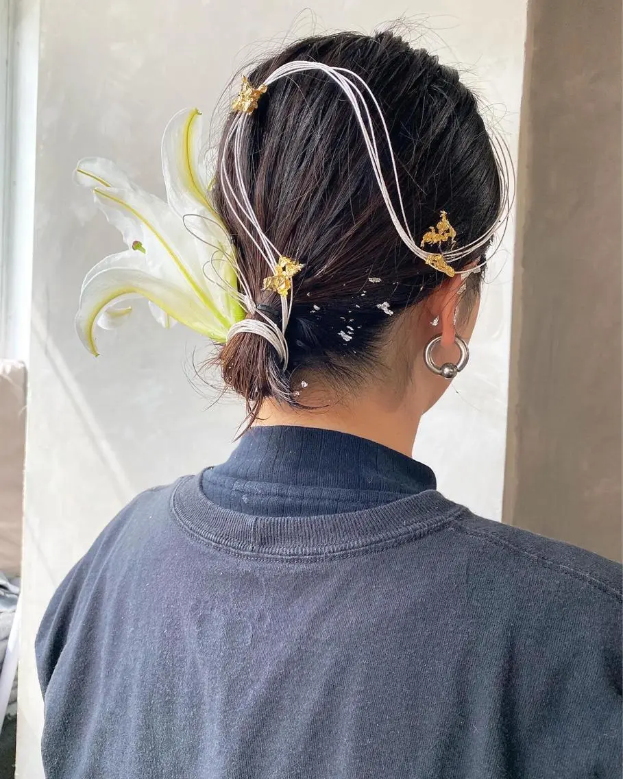 ミディアム ヘアアレンジ 卒業式のヘアスタイル ツキノキ ミナのヘアスタイル