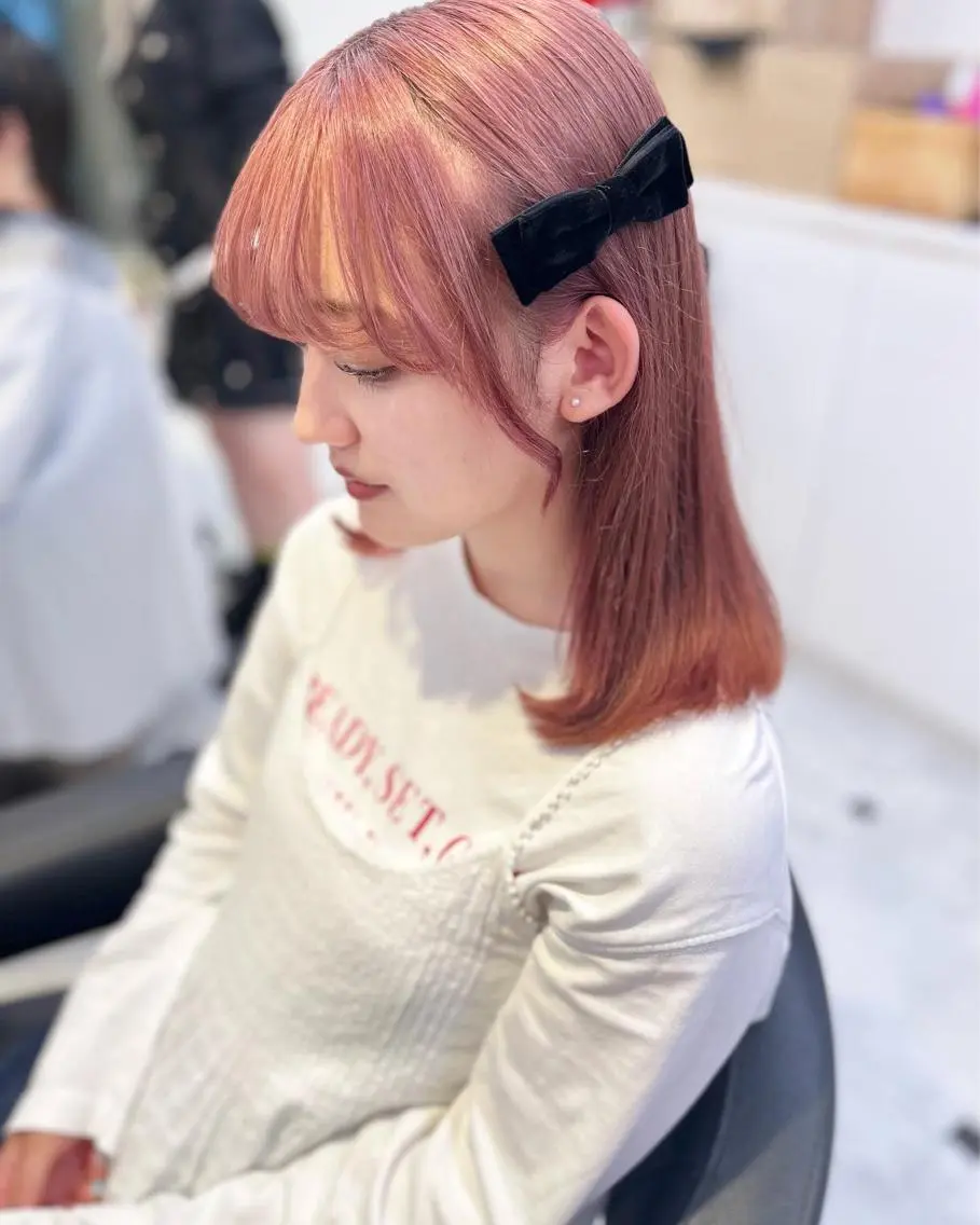 ミディアム カラー ヘアアレンジ 愛されカラー🩷 はるなのヘアスタイル