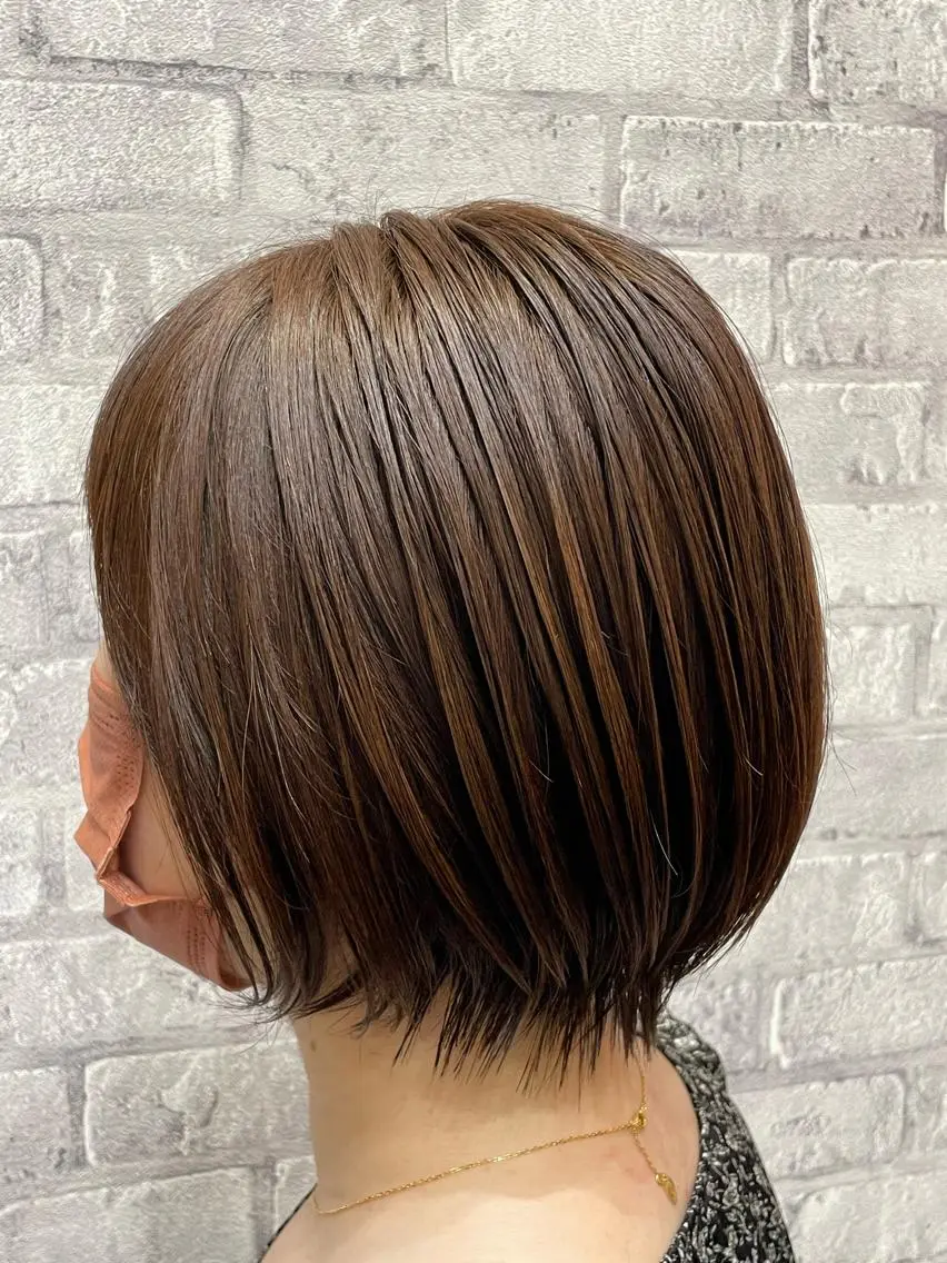 ショート 丸みショート ショートヘア 高槻裕二 ショートボブ縮毛矯正のヘアスタイル