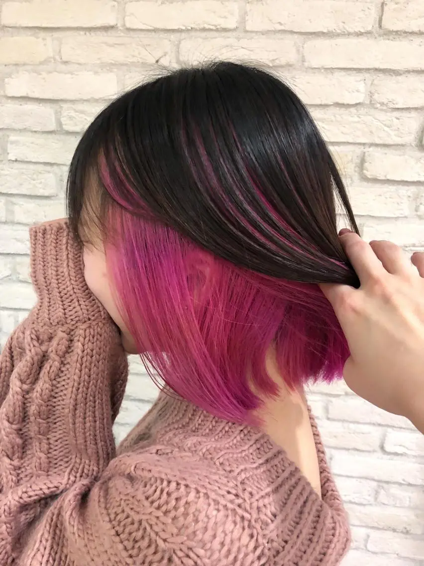ショート カラー ピンクカラー HAUS 片山みほのヘアスタイル