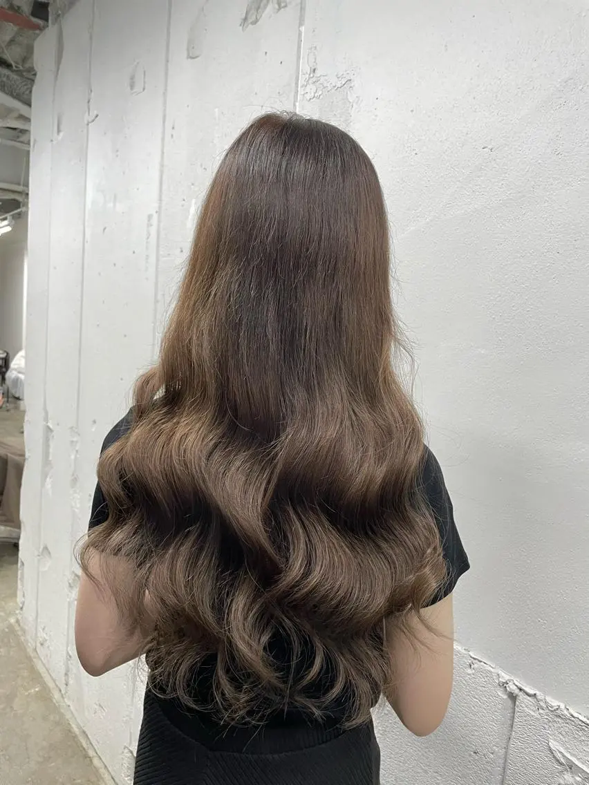 ロング カラー シールエクステ バレイヤージュ ミストバング ダブルカラー  フェイスフレーミング ヘアカラー エクステ 🧡艶髪/エクステ 🫧🧡YUKI❄️のヘアスタイル