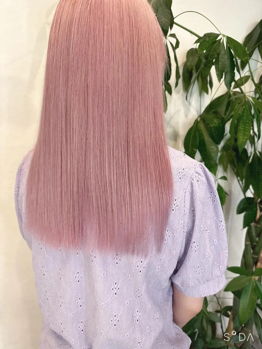 ロング カラー ピンクカラー 🫧アレンジ・髪質 改善maica🫧のヘアスタイル