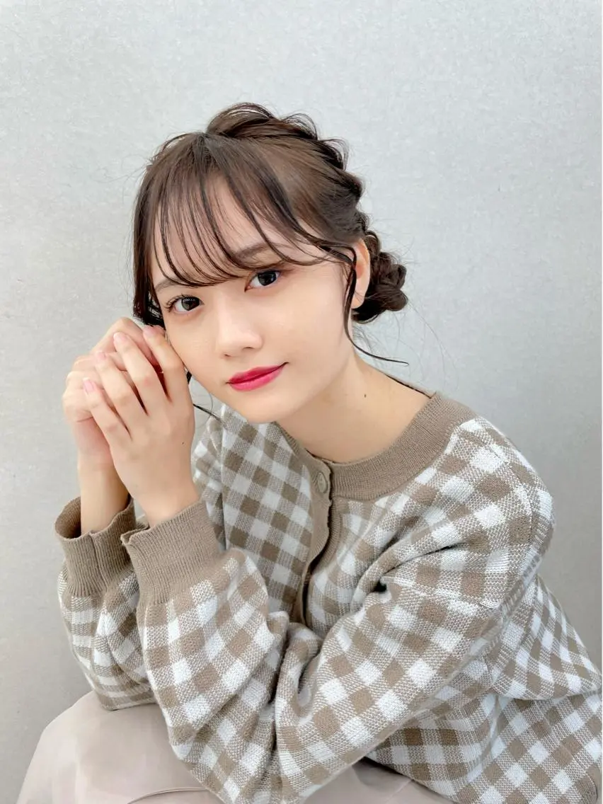 セミロング カラー ヘアアレンジ CARELLY Rukaのマツエク・マツパデザイン
