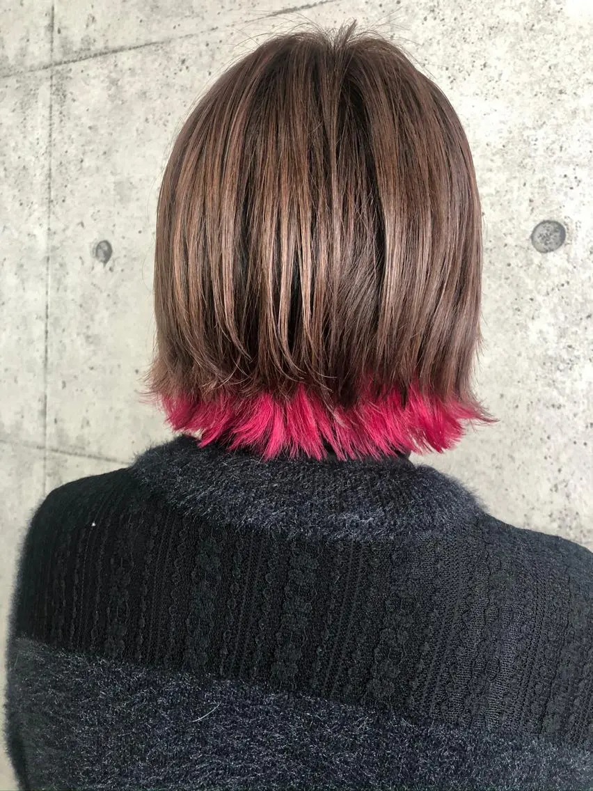カラー ピンクカラー おん眉美容師eMu✄ yuka‪🤍のヘアスタイル