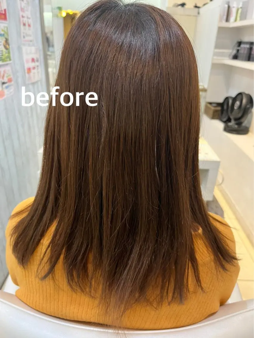 セミロング 髪質改善 トリートメント カット トリートメント 【髪質改善カラー】 瀧田嵐士🇰🇷のヘアスタイル