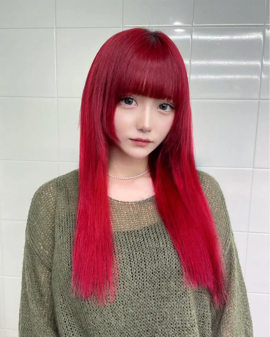 ロング カラー ヘアアレンジ プルエクステ エクステ ロング ヘアカラー トリートメント 🎀プルエクステ みまひかる🎀のヘアスタイル