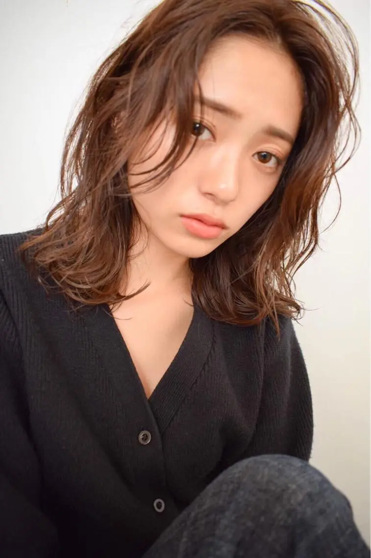 セミロング カラー パーマ ヘアアレンジ メンズ キッズ ネイル マツエク・マツパ カット ヘアカラー EnBlesS西宮 マンツーマン神道有基のヘアスタイル