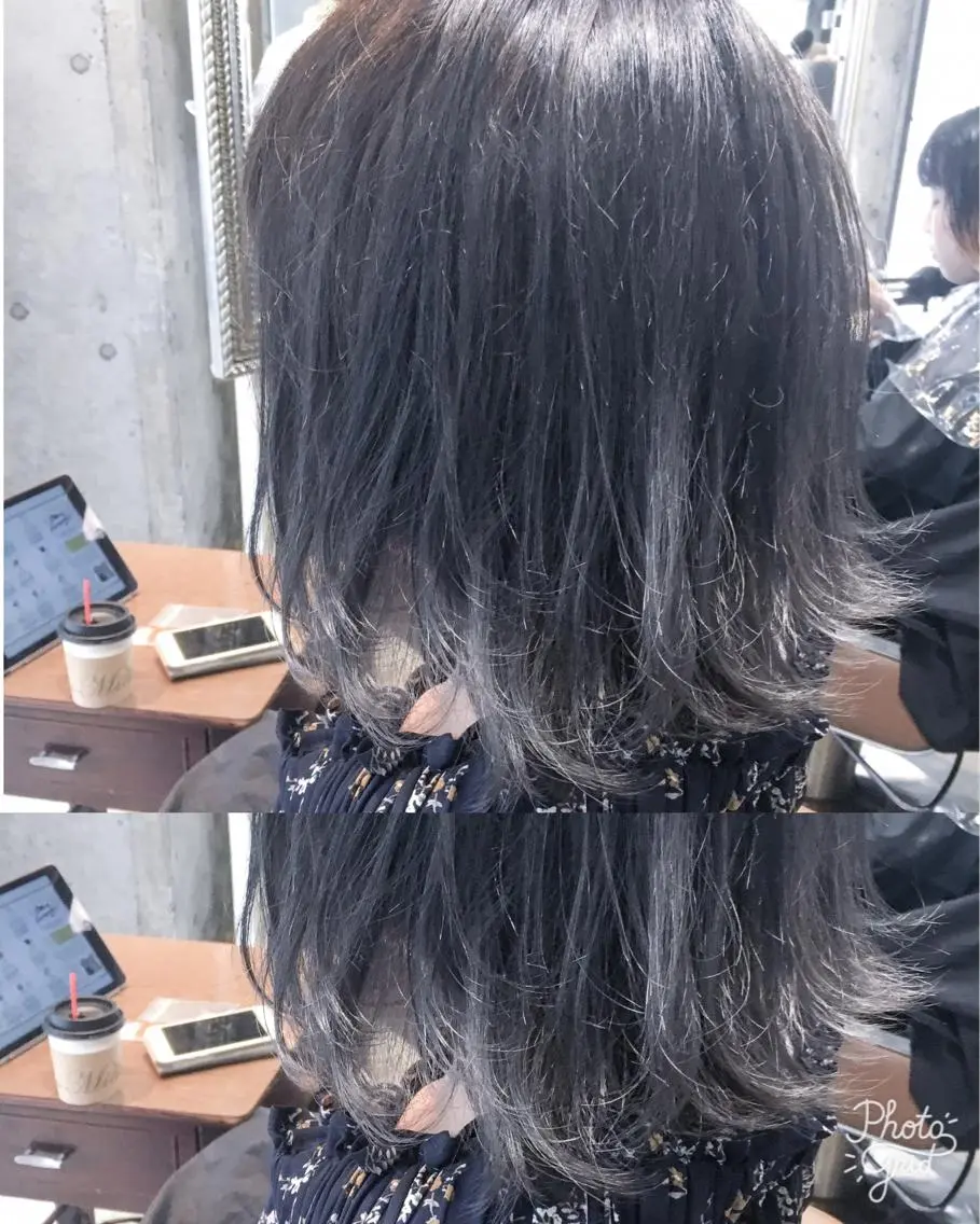 ミディアム カラー グラデーションカラー 北條 優輝のヘアスタイル