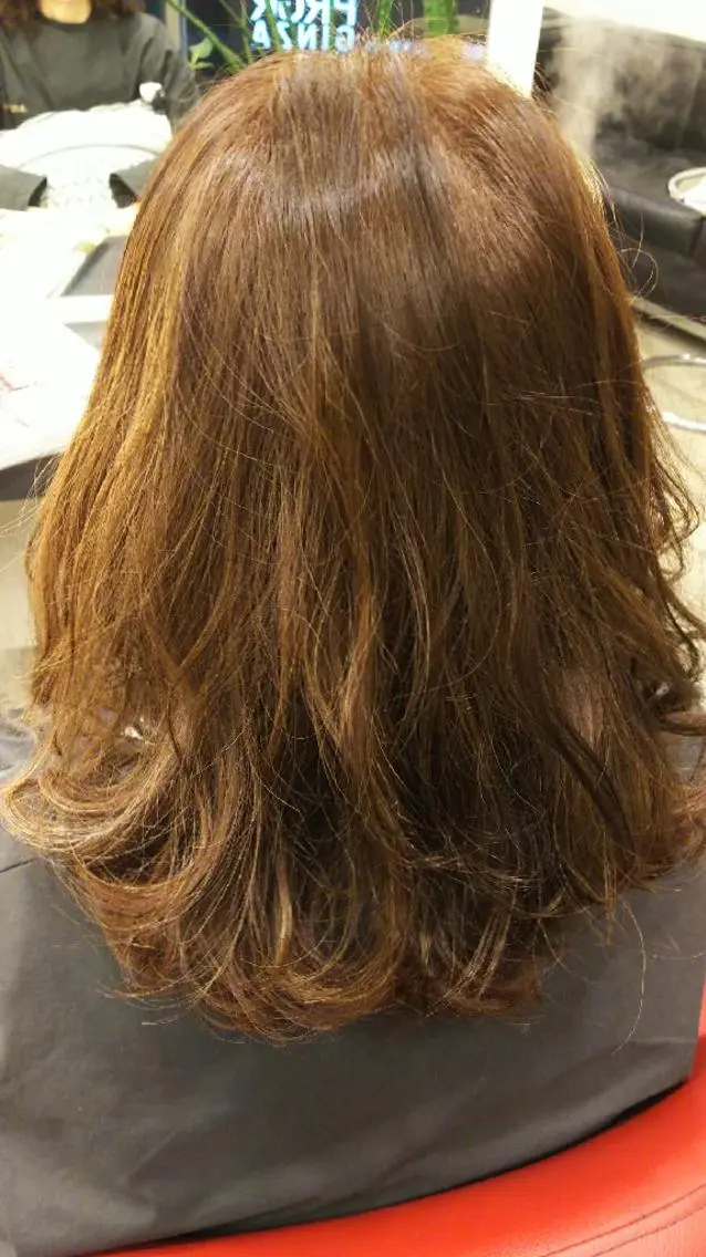 パーマ ミディアム カット パーマ トリートメント ✂デザインカット🐟 高評価✂戸崎俊成✂のヘアスタイル
