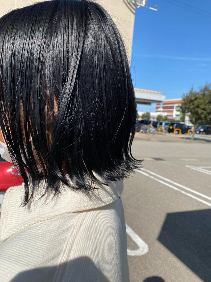 セミロング カット ヘアカラー 横地 凌のヘアスタイル