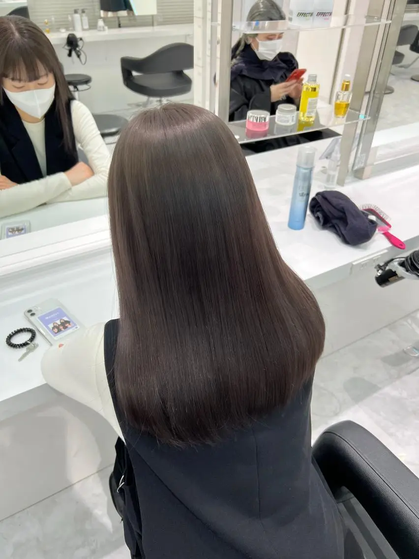 ロング カット ヘアカラー トリートメント ヘッドスパ ヘアセット ケアブリーチ/まつパ マツエク/sEnAのヘアスタイル