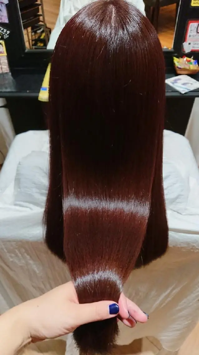 ロング カラー ピンクカラー バイオレットカラー 三好 麻美のヘアスタイル