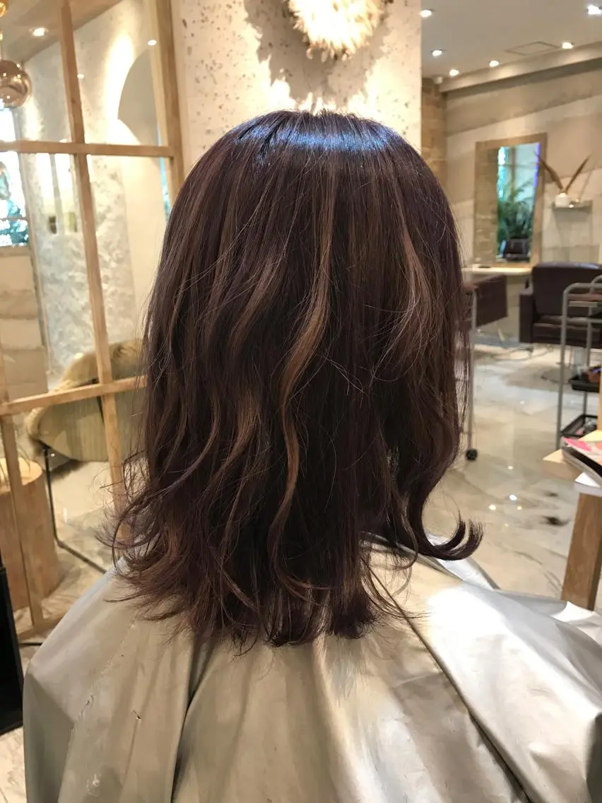 ミディアム カラー ピンクカラー バイオレットカラー バイオレットピンク 髪質改善・艶髪特化 木村侑平のヘアスタイル