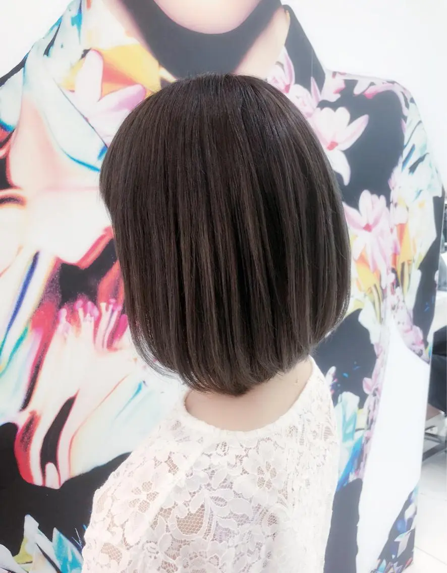 ミディアム パーマ ミディアムパーマ ボブ 趙 英来のヘアスタイル