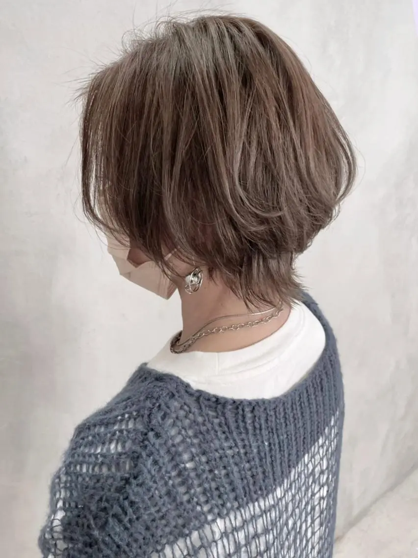ショート カラー ヘアアレンジ パーマ ハンサムショート ショートヘア ITbyALBUM 下北沢店のヘアスタイル