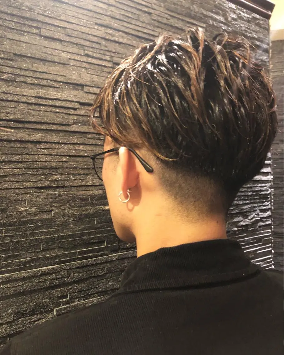 ショート パーマ メンズ 木村 りきのヘアスタイル