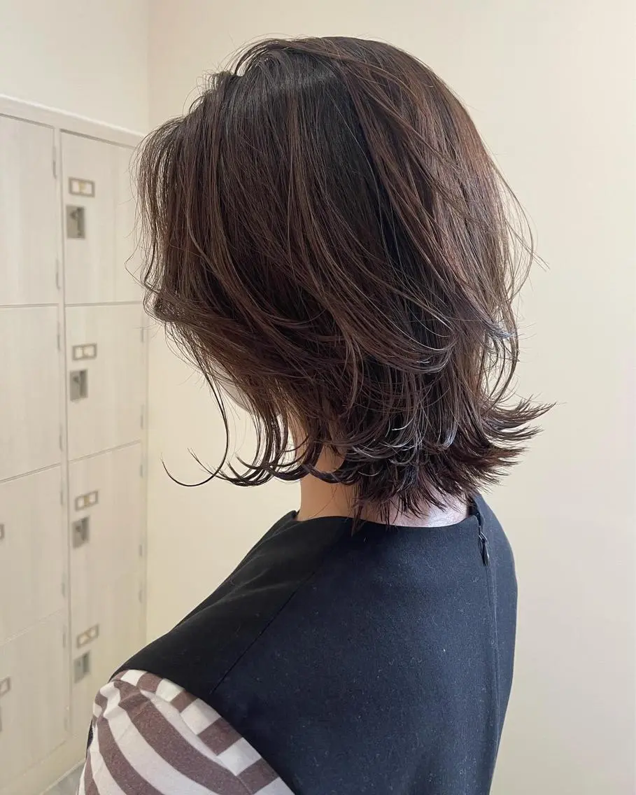 ショート カラー パーマ ヘアアレンジ レイヤーカット 白髪ぼかし 🔥イワイコウキのヘアスタイル
