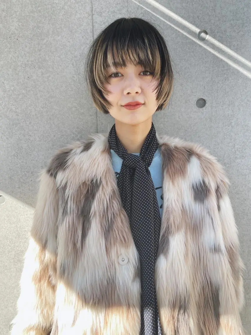 ショート カラー ハイライトカラー ハイライト カット ヘアカラー トリートメント ヘアセット センスをお届けします 大谷将生infpのヘアスタイル