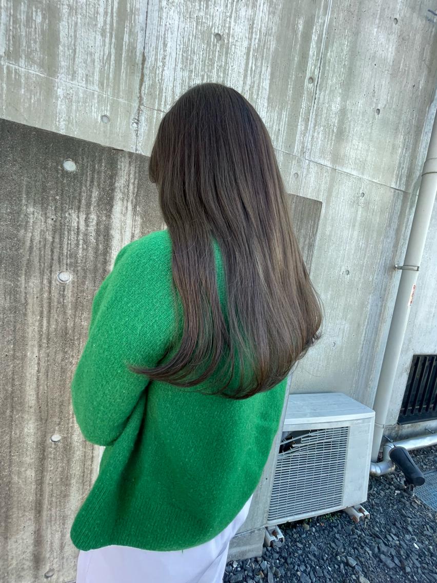 カラー オリーブカラー デザインカラー／ 梶本 乃梨叶のヘアスタイル