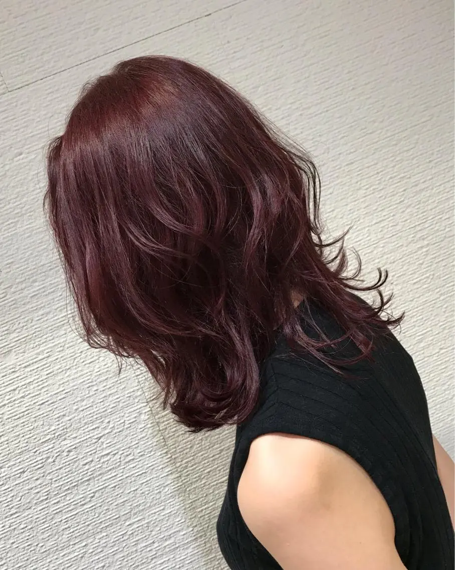 セミロング アッシュ ピンクブラウン ピンクラベンダー 【メンズ縮毛矯正】 田中秀斗のヘアスタイル