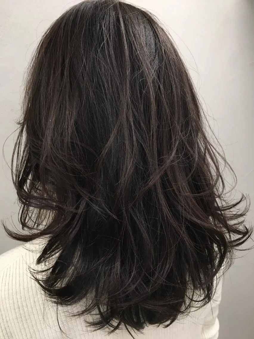 セミロング カラー パーマ カット ヘアカラー 畠山 雄大のヘアスタイル