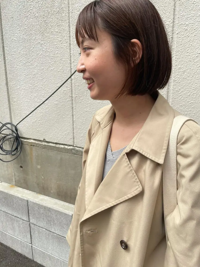 ミディアム カット ヘアカラー 縮毛矯正 トリートメント ayane⭐️ボブ・ ショート・パーマのヘアスタイル