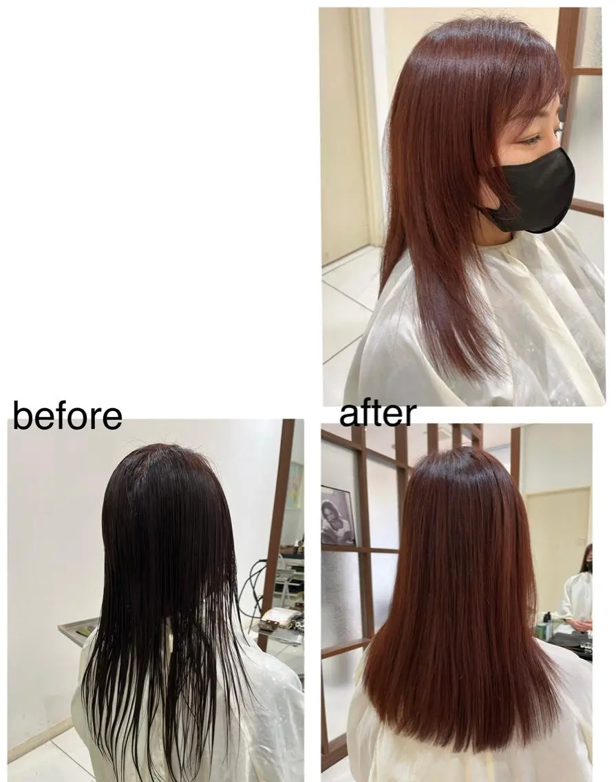 ロング 顔周りカット レイヤーカット ツヅキ マスミのヘアスタイル