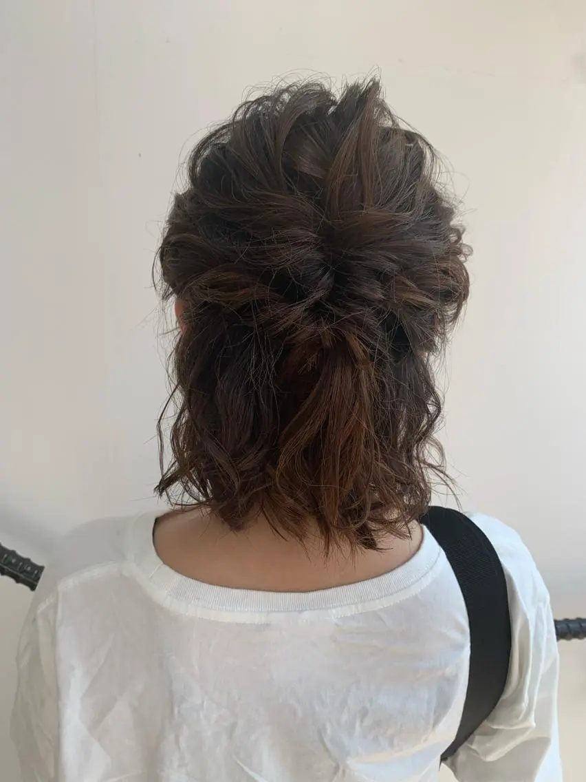 ヘアアレンジ ハーフアップ Emma ecole /栄/RIOのヘアスタイル