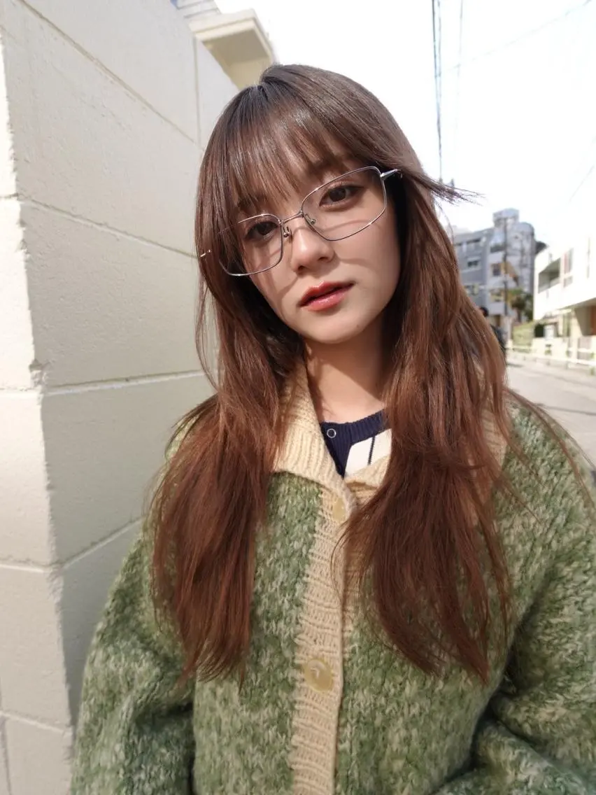 ミディアム カラー ショートボブ ミディアムパーマ アディクシーカラー ブリーチ ケアブリーチ カット ヘアカラー トリートメント CEINE OURのヘアスタイル