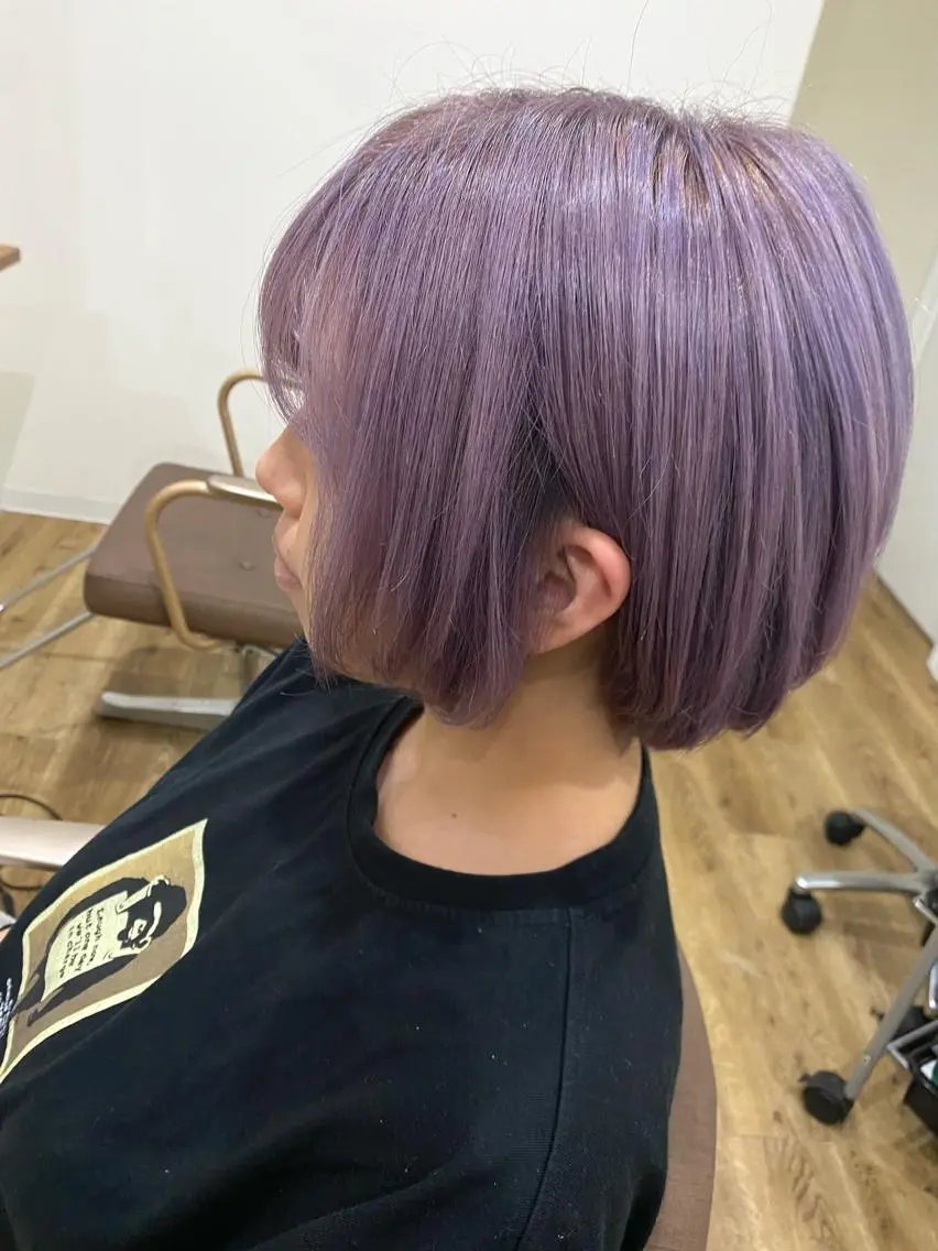 ショート ヘアカラー トリートメント 🌿海山龍馬🌿前髪 /顔まわり/レイヤーのヘアスタイル