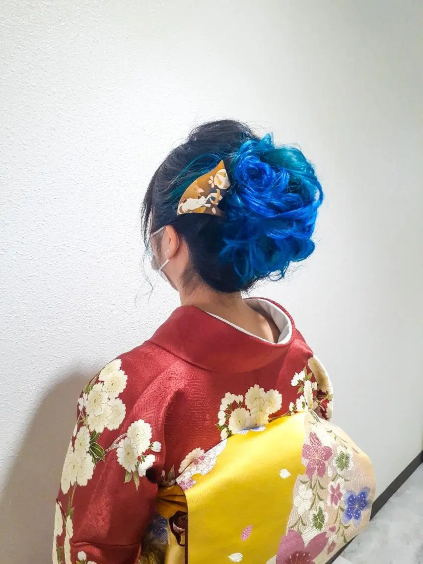 ヘアアレンジ ロング 夜会巻き 着付け Hair&Make  Delight*のヘアスタイル