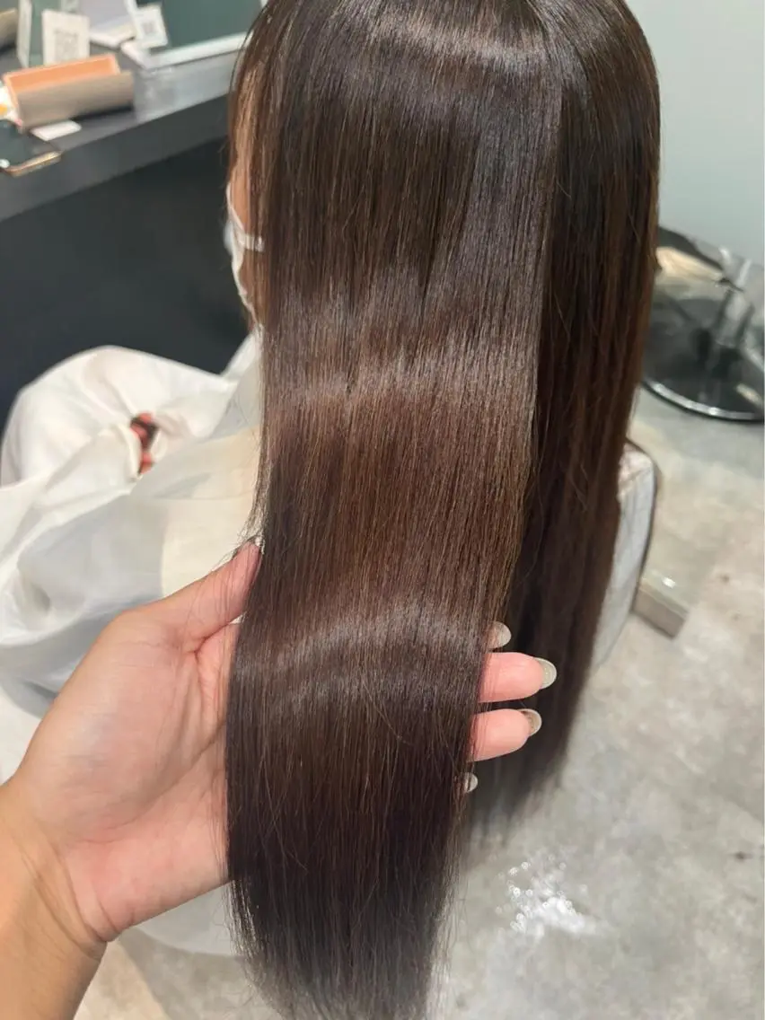 ミディアム カラー 髪質改善 玉城 和磨のヘアスタイル