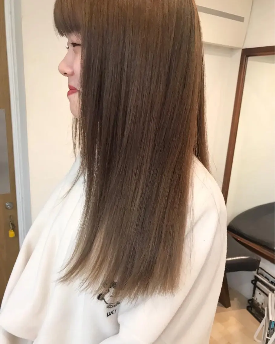 ロング カラー クニモトハルナ ボブ/柔らかカラーのヘアスタイル