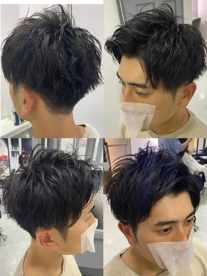 ショート カラー パーマ ヘアアレンジ メンズ カット 🔥メンズパーマ 特化 渡辺一翔のヘアスタイル