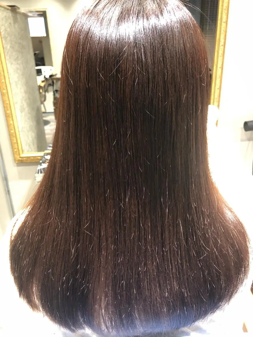 セミロング トリートメント 酸熱トリートメント 北崎 えりのヘアスタイル