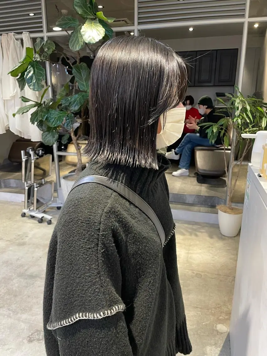 ミディアム 切りっぱなしボブ ボブ 菊地 大輔のヘアスタイル