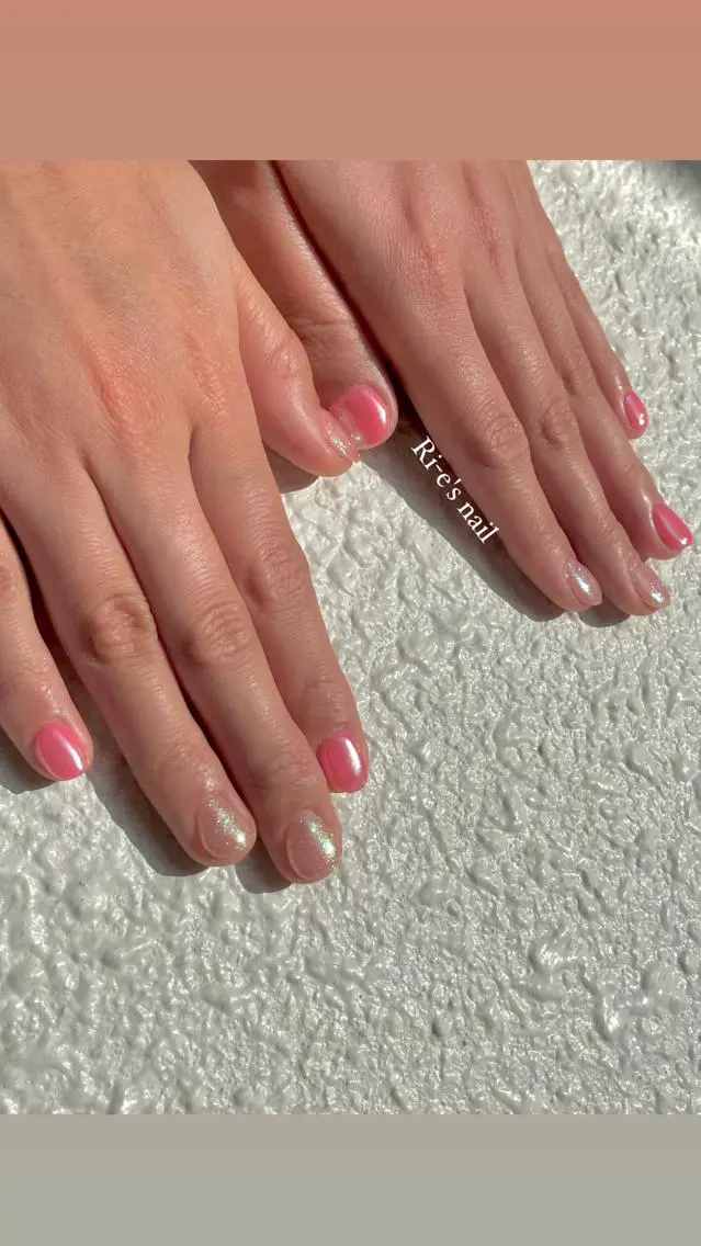 ネイル フラッシュネイル 氷ネイル・うるうるネイル キラキラネイル ロングネイル マグネットネイル Ri-e's nailのネイルデザイン