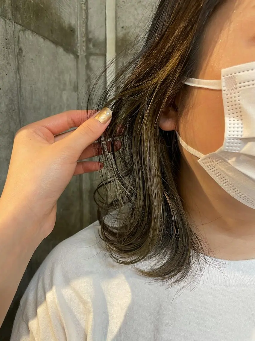 ミディアム カラー 前髪似合わせ | yukaのヘアスタイル