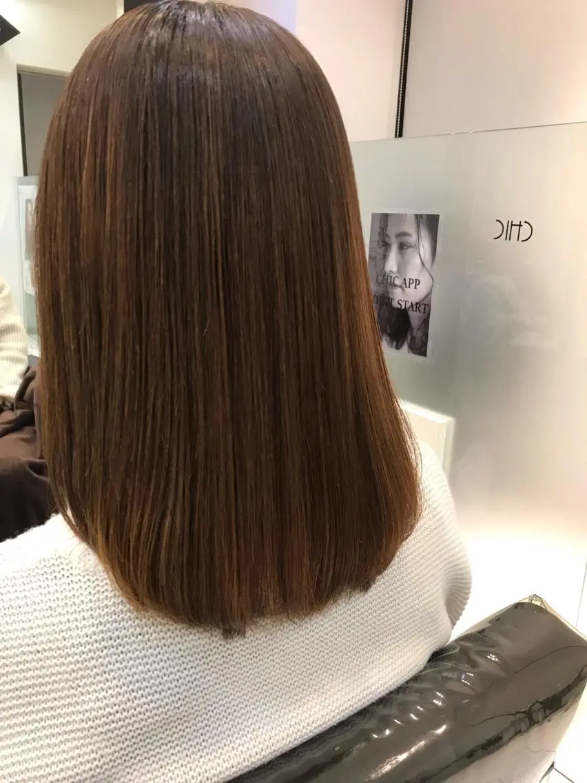 ミディアム カラー YASU🍎CUT 赤系カラー/ヘアケアのヘアスタイル