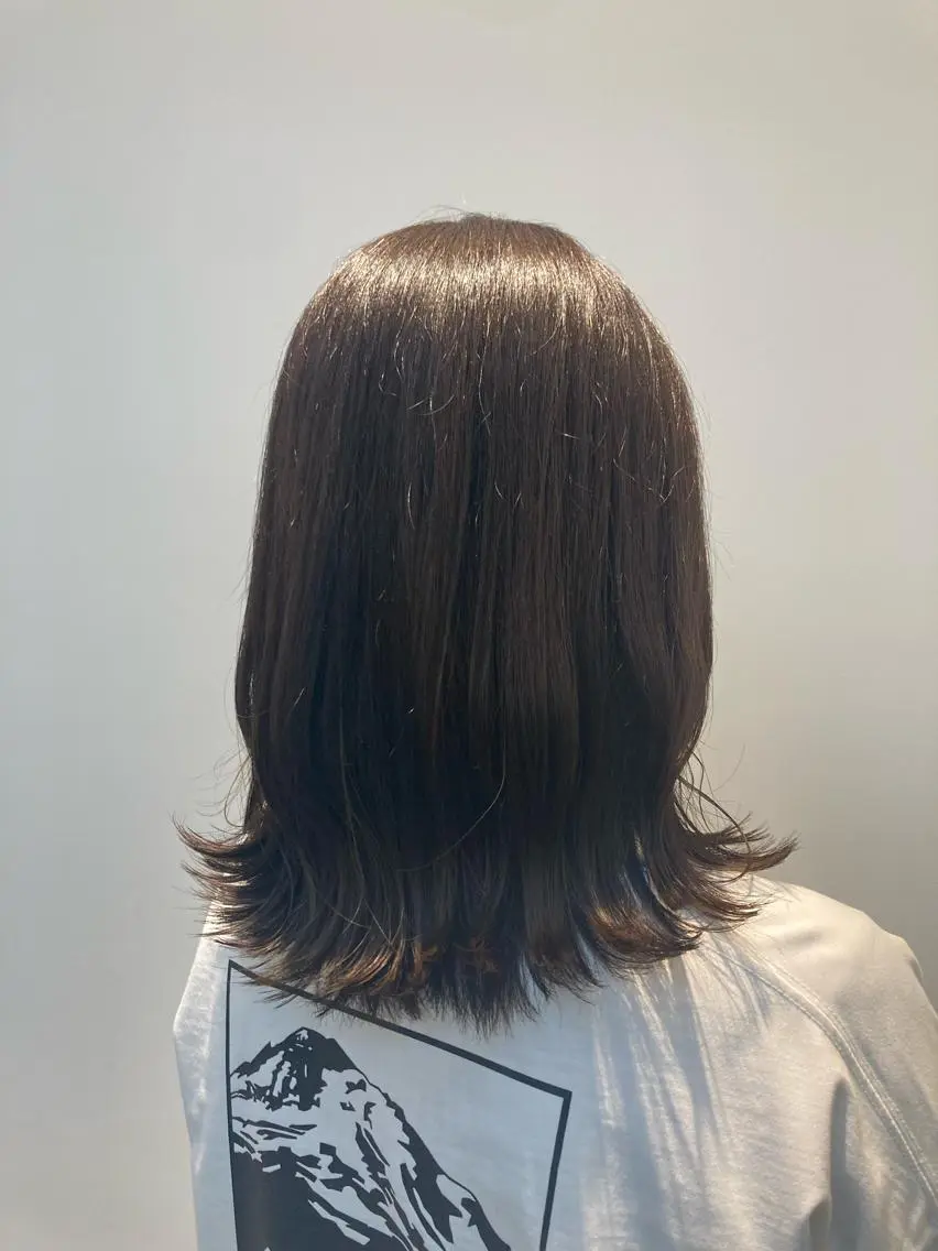 ミディアム カラー 透明感カラー 板橋　島村美咲のヘアスタイル