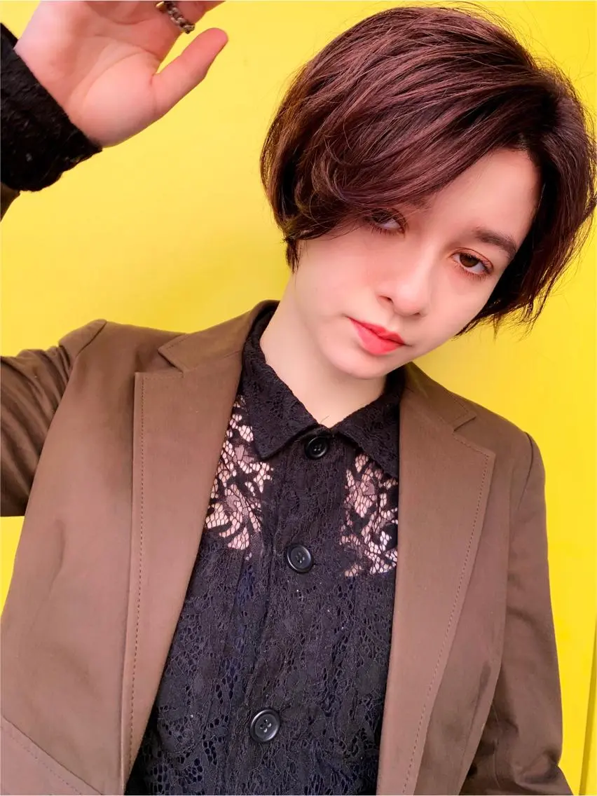 ショート カラー ハンサムショート ブラウンカラー レッドカラー レッドブラウン ショートヘア tension 【テンション】のヘアスタイル