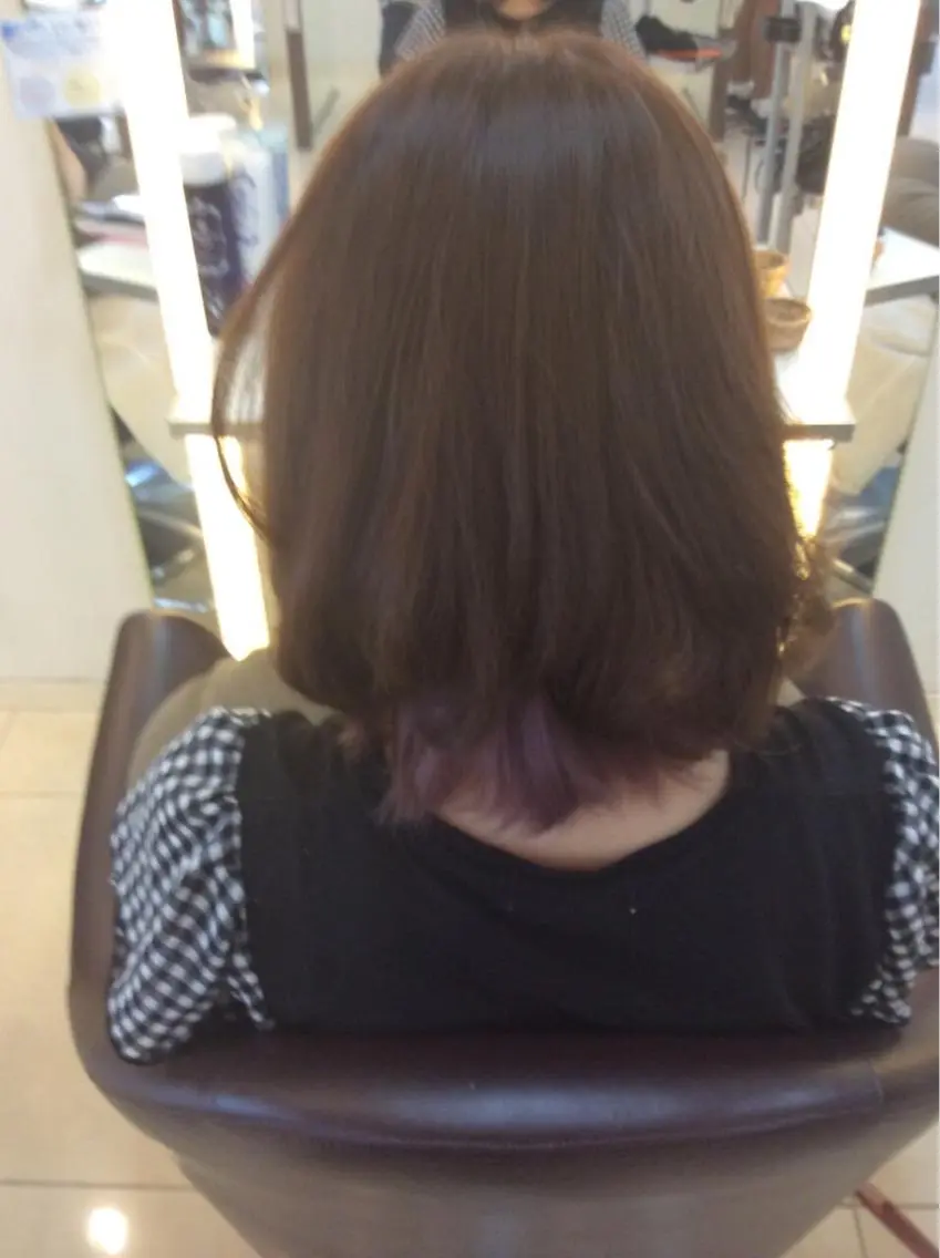ミディアム カラー インナーカラー パープルカラー 似合わせ/代表 髪質改善/山田将大のヘアスタイル