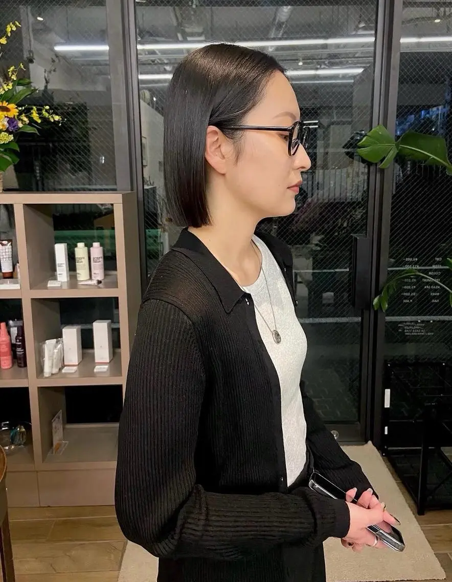 ミディアム ショートボブ ミディアムパーマ ボブ ハイライト 髪質改善 カット ヘアカラー トリートメント CEINE+ officialのヘアスタイル