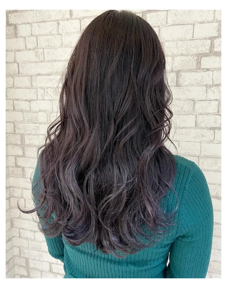 カラー バイオレットカラー ヘアカラー トリートメント 透明感カラー 松田晃代のヘアスタイル