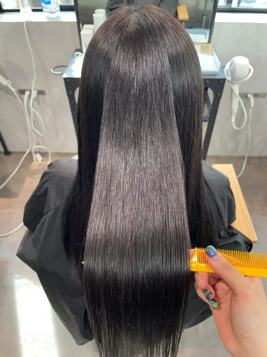 ロング カラー 髪質改善 ヘアカラー トリートメント ナチュラル透明感🌱 小山美樹子のヘアスタイル