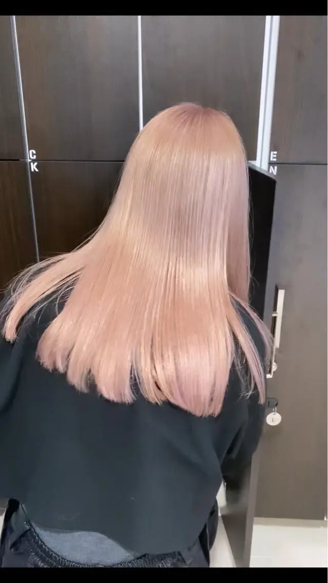 ロング カラー ベージュカラー ピンクカラー ピンクベージュ 藤田 清志のヘアスタイル