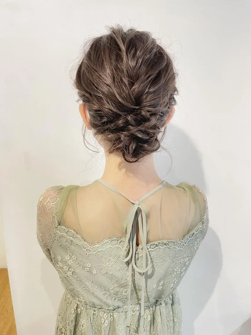 ミディアム ヘアアレンジ ヘアセット ヘアアレンジ にいた かづしげのヘアスタイル