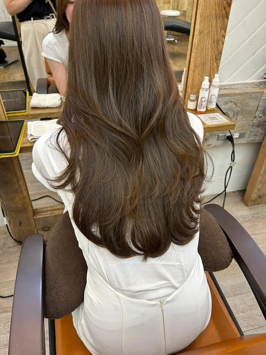 ロング カラー ブリーチ ケアブリーチ 透明感カラー ダブルカラー イヤリングカラー N°sopo 札幌大通のヘアスタイル