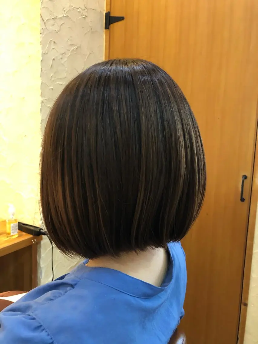 ショート カラー 前下がりボブ ベージュカラー ブラウンカラー ボブ ✨🌿大人可愛い愛さ れhair🌿✨松本のヘアスタイル